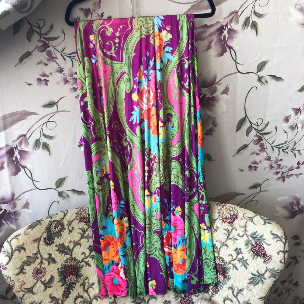1970 Vintage print dress Zipper back Ver good condition Puff sleeve One fault - Picture 12 of 12
